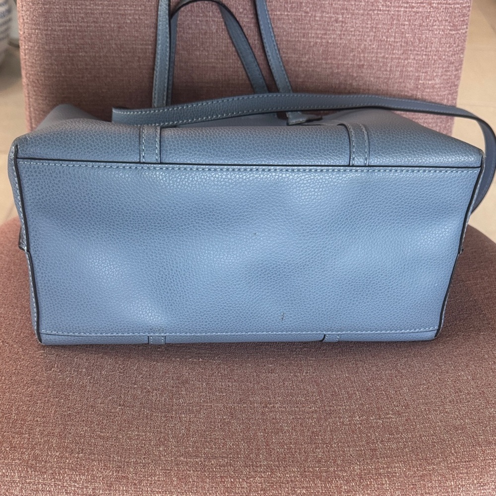 Tory Burch Perry Triple Compartment Blue Leather Tote and Crossbody Bag - Picture 8 of 12